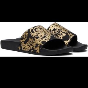 Versace Black and Gold Sandals
